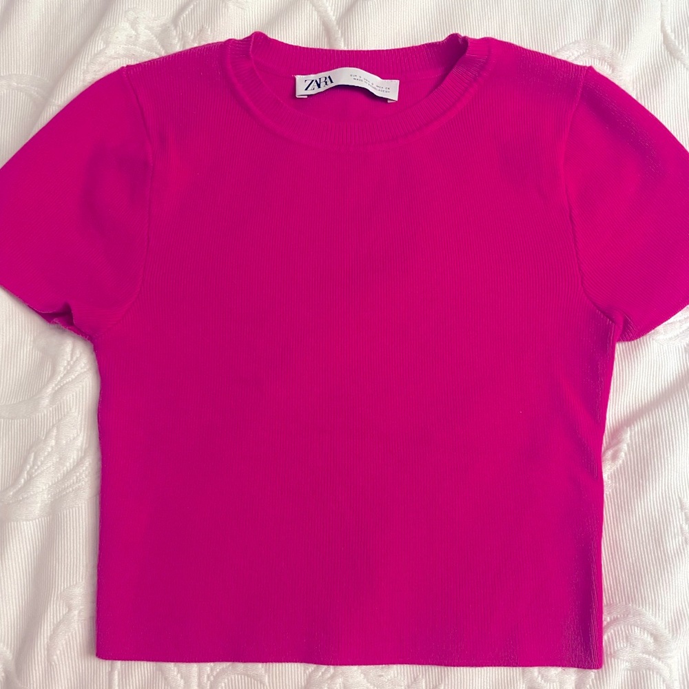Hot pink crop top